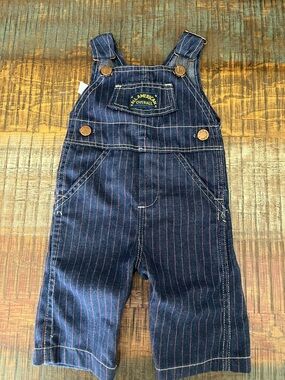 VINTAGE Navy Pinstripe Kids Overalls